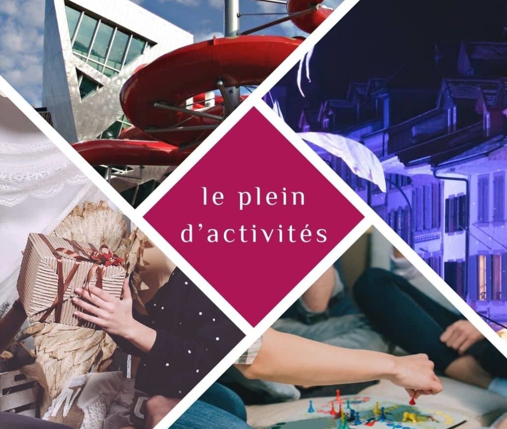 image avec différentes activités des résidentes