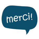Bulle de bd qui dit merci
